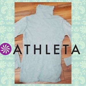 Athleta sweater mock turtleneck exposed seams (m)